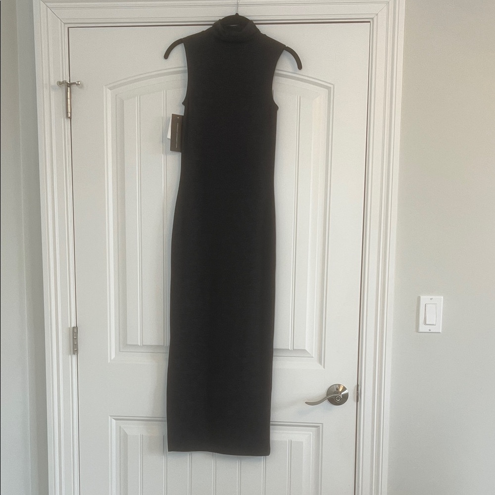 French Connection Charcoal Black Midi Dress